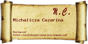 Michalicza Cezarina névjegykártya